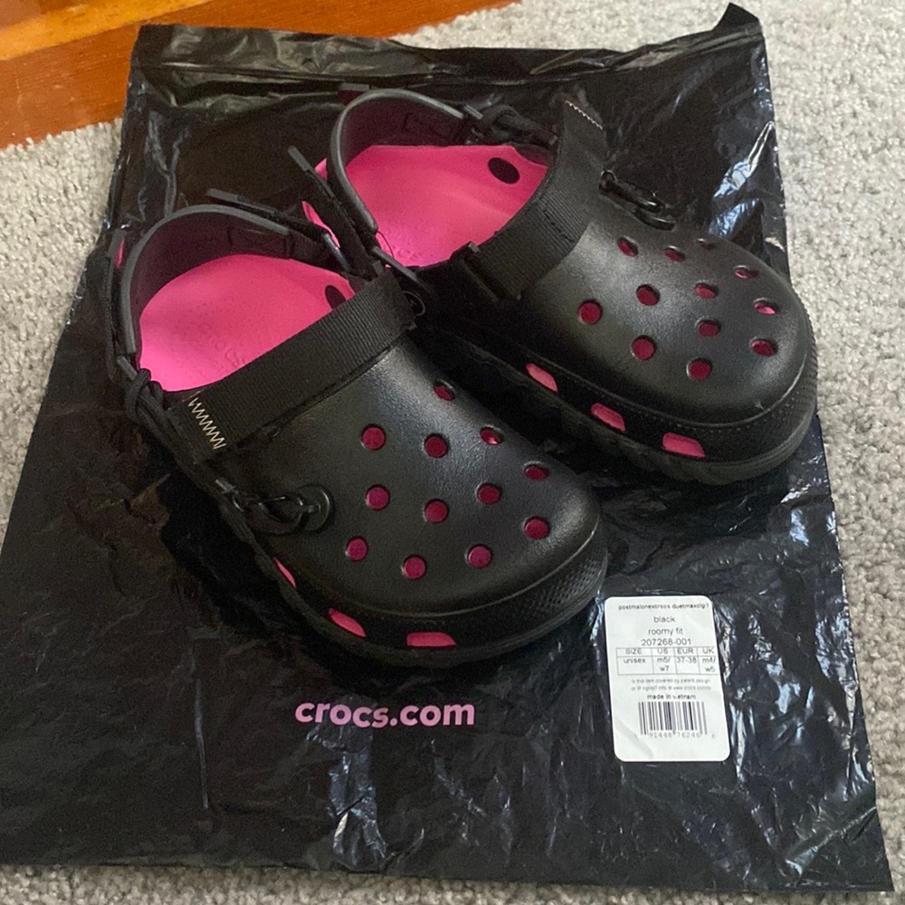 These are Post Malone Crocs that were dropped in 2021.